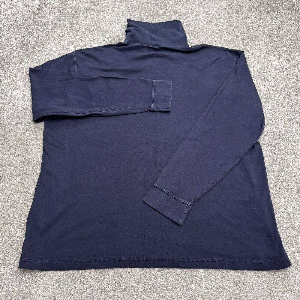 Croft & Barrow Turtleneck Shirt Men XLT Navy Blue 100% Cotton Long Sleeve Tall